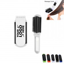 Folding Hair Brush with Mirror